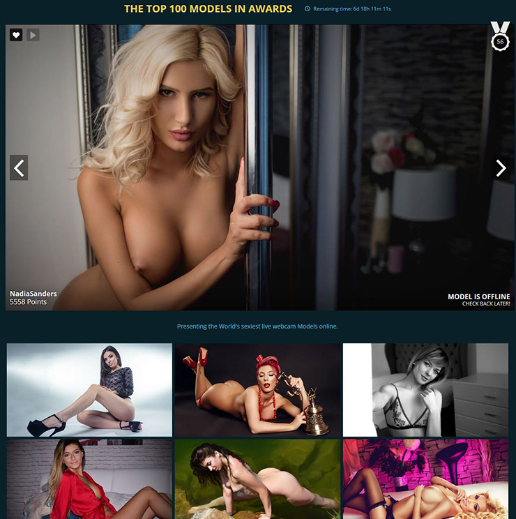 Browse through the site's award winning performers and cast your votes for your favorite ones